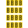 Gelbe Buchstabenaufkleber B für Regal- und Lagerkennzeichnung