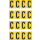 Gelbe Buchstabenaufkleber C für Regal- und Lagerkennzeichnung