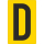 Gelbe Buchstabenaufkleber D für Regal- und Lagerkennzeichnung