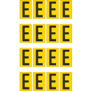 Gelbe Buchstabenaufkleber E für Regal- und...