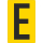 Gelbe Buchstabenaufkleber E für Regal- und Lagerkennzeichnung