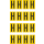 Gelbe Buchstabenaufkleber H für Regal- und Lagerkennzeichnung
