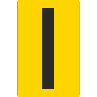 Gelbe Buchstabenaufkleber I für Regal- und Lagerkennzeichnung