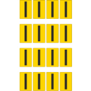 Gelbe Buchstabenaufkleber I für Regal- und Lagerkennzeichnung