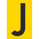 Gelbe Buchstabenaufkleber J für Regal- und...