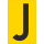 Gelbe Buchstabenaufkleber J für Regal- und Lagerkennzeichnung