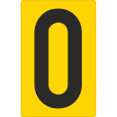 Gelbe Buchstabenaufkleber O für Regal- und Lagerkennzeichnung