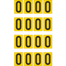 Gelbe Buchstabenaufkleber O für Regal- und Lagerkennzeichnung