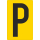Gelbe Buchstabenaufkleber P für Regal- und Lagerkennzeichnung