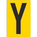 Gelbe Buchstabenaufkleber Y für Regal- und Lagerkennzeichnung