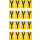 Gelbe Buchstabenaufkleber Y für Regal- und Lagerkennzeichnung