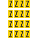 Gelbe Buchstabenaufkleber Z für Regal- und Lagerkennzeichnung