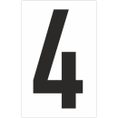 Weiße Zahlenaufkleber 4 für Regal- und Lagerkennzeichnung
