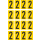 Gelbe Zahlenaufkleber 2 für Regal- und Lagerkennzeichnung