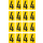 Gelbe Zahlenaufkleber 4 für Regal- und Lagerkennzeichnung