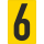 Gelbe Zahlenaufkleber 6 für Regal- und Lagerkennzeichnung