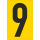 Gelbe Zahlenaufkleber 9 für Regal- und Lagerkennzeichnung