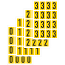 Gelbe Zahlenaufkleber 0 bis 9 als Set für Regal- und...