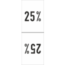 Rohrkennzeichnungsband für Prozentangaben in % nach Wahl - 33 Meter Rollenlänge und 38 mm Bandbreite