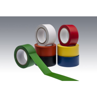 Unifarbige Bodenmarkierungsbänder in 33 Meter Rollen selbstklebend in unterschiedlichen Breiten und Farben