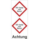 GHS-Klebestreifen als Gefahrstoffkennzeichnung nach der CLP/GHS Verordnung