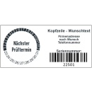 Fortlaufend nummierierte Kabelprüfetiketten mit...