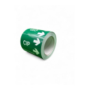 Rohrleitungskennzeichnung als Banderolen für Rohre über 50 mm Ø mit Text CIP in grün weiß - 33 Meter Rollenlänge und 115 mm Bandbreite