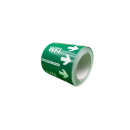 Rohrleitungskennzeichnung als Banderolen für Rohre über 50 mm Ø mit Text WFI in grün weiß - 33 Meter Rollenlänge und 115 mm Bandbreite