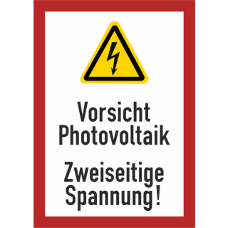 TYFYH PV-Aufkleber Selbstklebend – Witterungsbeständige Hinweisschilder Für Photovoltaik-Anlagen