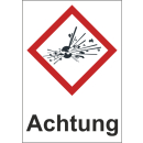GHS-Aufkleber 01 Achtung explosionsgefahr