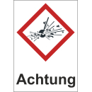 GHS-Aufkleber 01 Achtung explosionsgefahr - 18 x 26 mm  -...