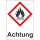 GHS-Aufkleber 02 Achtung entzündlich - 18 x 26 mm  - Papier - 1.000 Stück/Rolle