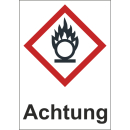 GHS-Aufkleber 03 Achtung brandfördernd - 18 x 26 mm...