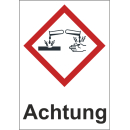 GHS-Aufkleber 05 Achtung ätzende Wirkung  - 18 x 26...