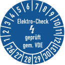 Prüfplaketten Elektro-Check geprüft gem. VDE