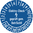 Prüfplaketten Elektro-Check geprüft gem....