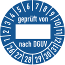 Prüfplaketten geprüft von nach DGUV mit...