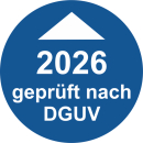 Prüfplaketten geprüft nach DGUV mit Jahreszahl