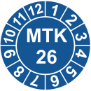 Prüfplaketten MTK Medizintechnik mit Jahreszahl