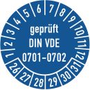 Prüfplaketten geprüft nach DIN VDE 0701-0702