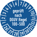 Prüfplaketten geprüft nach DGUV Regel 100-500