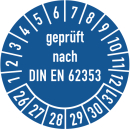 Prüfplaketten geprüft nach DIN EN 62353