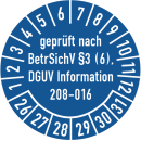 Prüfplaketten geprüft nach...