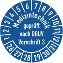 Prüfplaketten Medizintechnik geprüft nach DGUV...