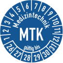 Prüfplaketten Medizintechnik MTK gültig bis