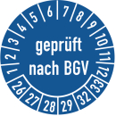 Prüfplaketten geprüft nach BGV