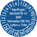 Prüfplaketten geprüft gemäß...