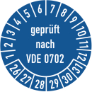 Prüfplaketten geprüft nach VDE 0702