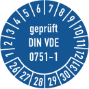 Prüfplaketten geprüft nach DIN VDE 0751-1