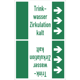 Kennzeichnungsbänder grün Rohr Kennzeichnung Zirkulation 